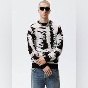 Zara Monochrome Abstract Men's Sweater